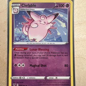 clefable 064/185 RARE Pokemon TCG Card Sword & Shield